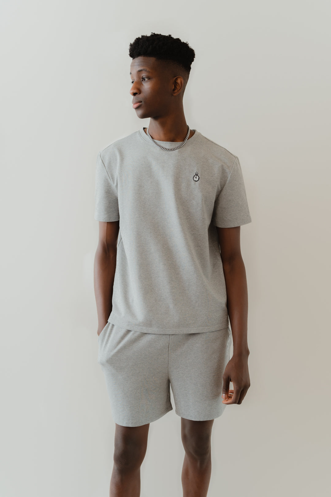 Cloud Grey Short Set Sleepwear