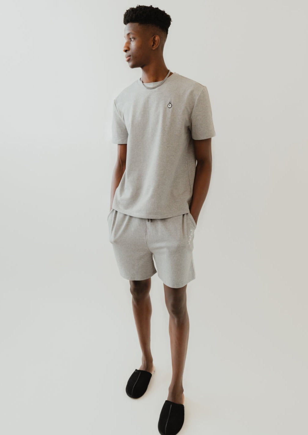 Cloud Grey Short Set Sleepwear